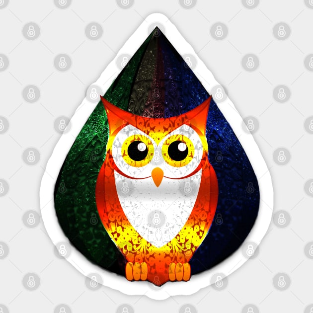 Filigree owl Sticker by Sinmara